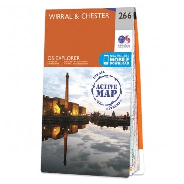 Ordnance Survey Explorer Active map 266 - Wirral & Chester (Waterproof)
