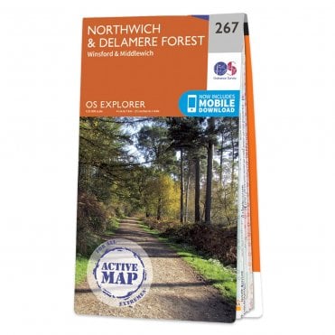 Ordnance Survey Explorer Active map 267 - Northwich & Delamere Forest (Waterproof)