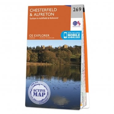 Ordnance Survey Explorer Active map 269 - Chesterfield & Alfreton (Waterproof)