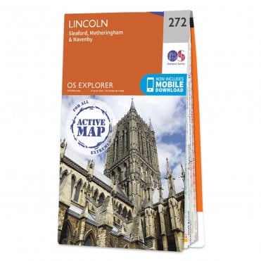 Ordnance Survey Explorer Active map 272 - Lincoln (Waterproof)