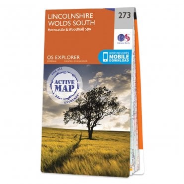 Ordnance Survey Explorer Active map 273 - Lincolnshire Wolds South (Waterproof)