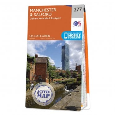 Ordnance Survey Explorer Active map 277 - Manchester & Salford (Waterproof)