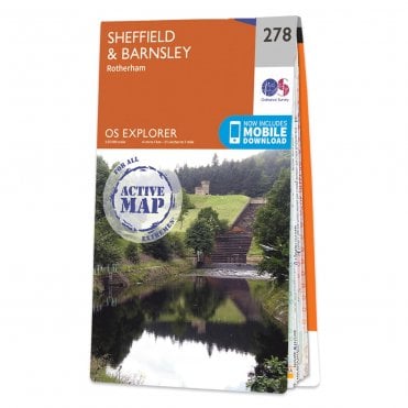 Ordnance Survey Explorer Active map 278 - Sheffield & Barnsley (Waterproof)