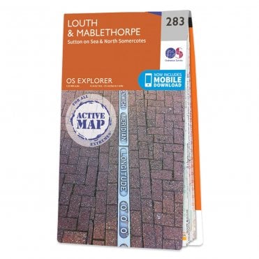 Ordnance Survey Explorer Active map 283 - Louth & Mablethorpe (Waterproof)
