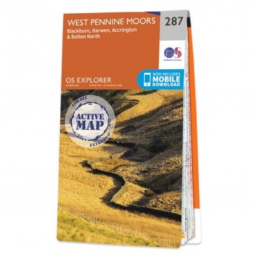 Ordnance Survey Explorer Active map 287 - West Pennine Moors (Waterproof)