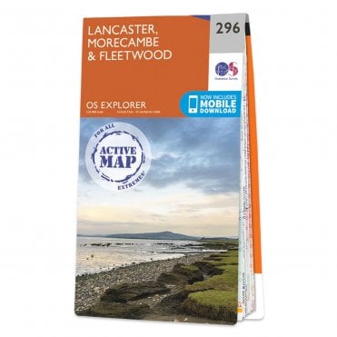 Ordnance Survey Explorer Active map 296 - Lancaster, Morecambe & Fleetwood (Waterproof)