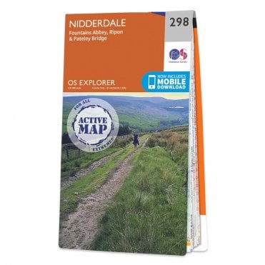 Ordnance Survey Explorer Active map 298 - Nidderdale (Waterproof)
