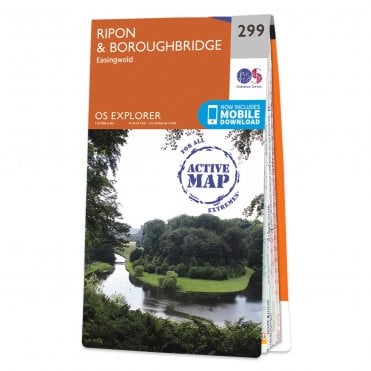 Ordnance Survey Explorer Active map 299 - Ripon & Boroughbridge (Waterproof)