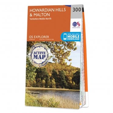 Ordnance Survey Explorer Active map 300 - Howardian Hills & Malton (Waterproof)