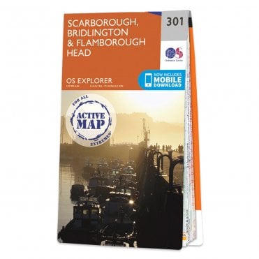 Ordnance Survey Explorer Active map 301 - Scarborough, Bridlington & Flamborough Head (Waterproof)