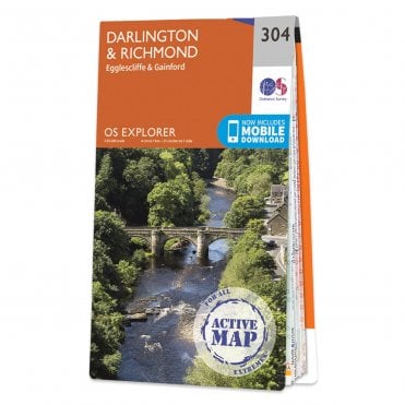 Ordnance Survey Explorer Active map 304 - Darlington & Richmond (Waterproof)