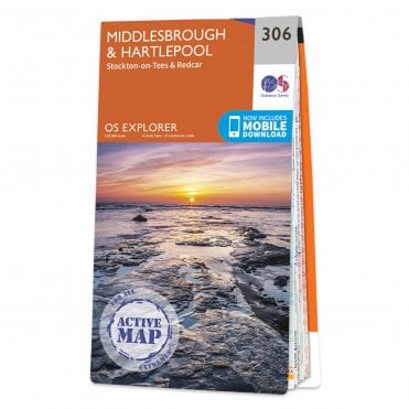 Ordnance Survey Explorer Active map 306 - Middlesbrough & Hartlepool (Waterproof)