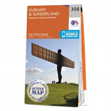 Ordnance Survey Explorer Active map 308 - Durham & Sunderland (Waterproof)