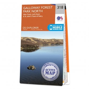 Ordnance Survey Explorer Active map 318 - Galloway Forest Park North (Waterproof)