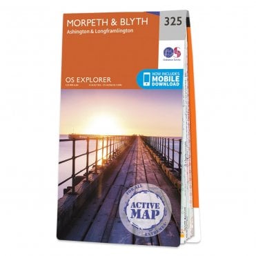 Ordnance Survey Explorer Active map 325 - Morpeth & Blyth (Waterproof)