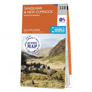 Ordnance Survey Explorer Active map 328 - Sanquhar & New Cumnock (Waterproof)