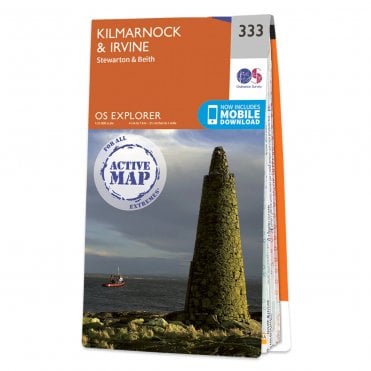 Ordnance Survey Explorer Active map 333 - Kilmarnock & Irvine (Waterproof)