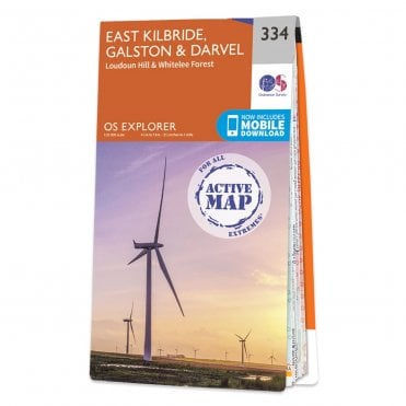 Ordnance Survey Explorer Active map 334 - East Kilbride, Galston & Darvel (Waterproof)