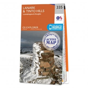 Ordnance Survey Explorer Active map 335 - Lanark & Tinto Hills (Waterproof)