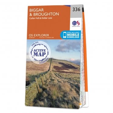 Ordnance Survey Explorer Active map 336 - Biggar & Broughton (Waterproof)