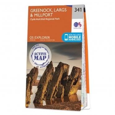 Ordnance Survey Explorer Active map 341 - Greenock, Largs & Millport (Waterproof)