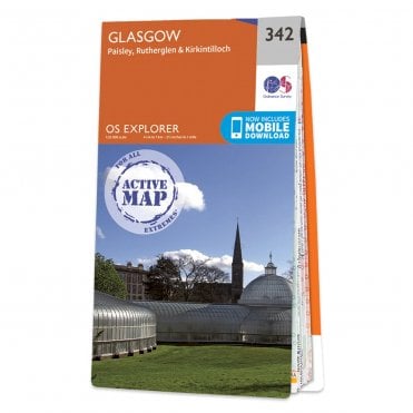 Ordnance Survey Explorer Active map 342 - Glasgow (Waterproof)