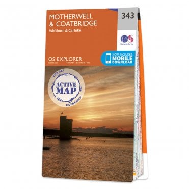 Ordnance Survey Explorer Active map 343 - Motherwell & Coatbridge (Waterproof)