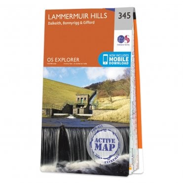 Ordnance Survey Explorer Active map 345 - Lammermuir Hills (Waterproof)