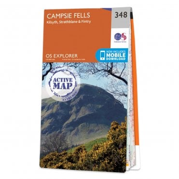 Ordnance Survey Explorer Active map 348 - Campsie Fells (Waterproof)