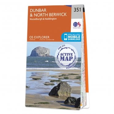 Ordnance Survey Explorer Active map 351 - Dunbar & North Berwick (Waterproof)
