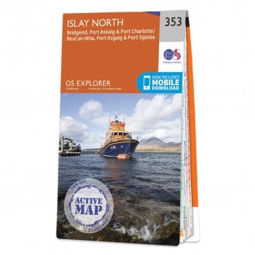Ordnance Survey Explorer Active map 353 - Islay North (Waterproof)
