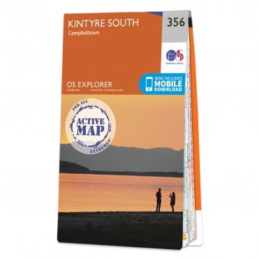 Ordnance Survey Explorer Active map 356 - Kintyre South (Waterproof)