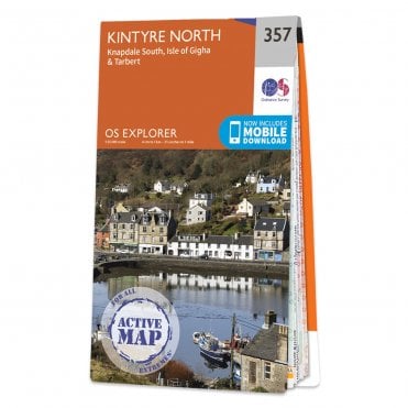 Ordnance Survey Explorer Active map 357 - Kintyre North (Waterproof)