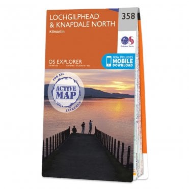 Ordnance Survey Explorer Active map 358 - Lochgilphead & Knapdale North (Waterproof)