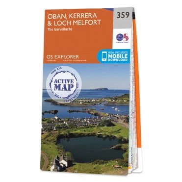 Ordnance Survey Explorer Active map 359 - Oban, Kerrera & Loch Melfort (Waterproof)