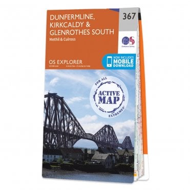 Ordnance Survey Explorer Active map 367 - Dunfermline, Kirkcaldy & Glenrothes South (Waterproof)