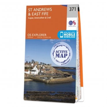 Ordnance Survey Explorer Active map 371 - St Andrews & East Fife (Waterproof)