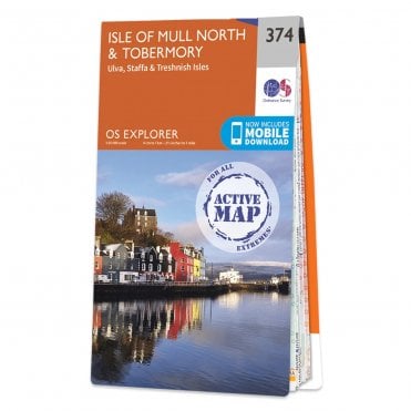 Ordnance Survey Explorer Active map 374 - Isle of Mull North & Tobermory (Waterproof)