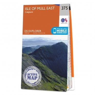 Ordnance Survey Explorer Active map 375 - Isle of Mull East (Waterproof)