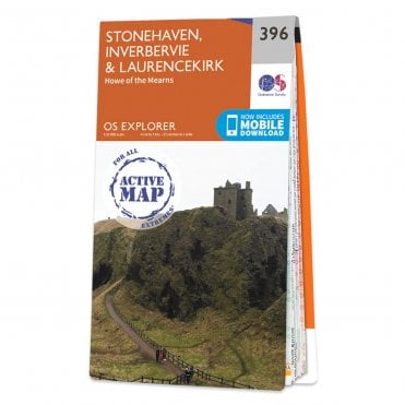 Ordnance Survey Explorer Active map 396 - Stonehaven, Inverbervie & Laurencekirk (Waterproof)