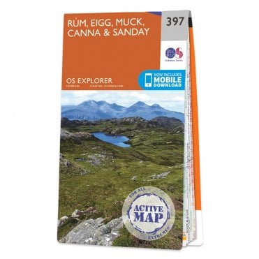 Ordnance Survey Explorer Active map 397 - Rùm, Eigg, Muck, Canna & Sanday (Waterproof)