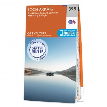Ordnance Survey Explorer Active map 399 - Loch Arkaig (Waterproof)