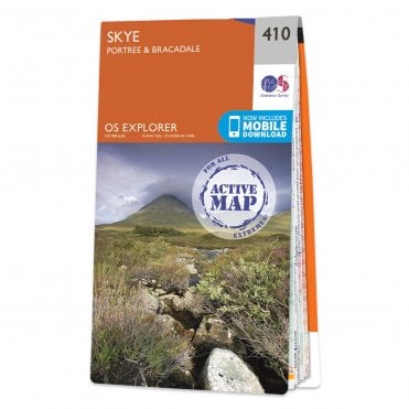 Ordnance Survey Explorer Active map 410 - Skye - Portree & Bracadale (Waterproof)