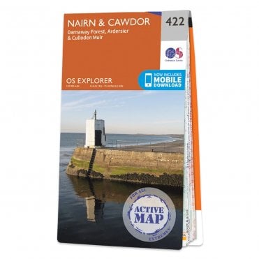 Ordnance Survey Explorer Active map 422 - Nairn & Cawdor (Waterproof)