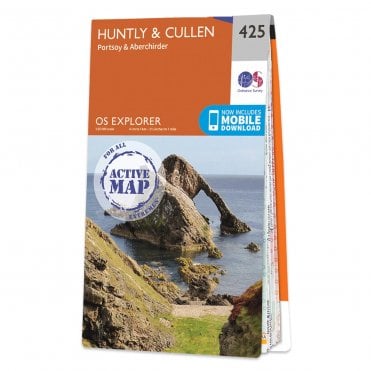 Ordnance Survey Explorer Active map 425 - Huntly & Cullen (Waterproof)