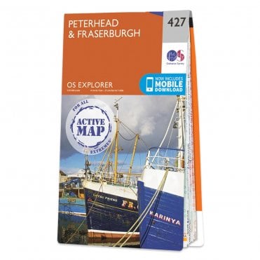 Ordnance Survey Explorer Active map 427 - Peterhead & Fraserburgh (Waterproof)
