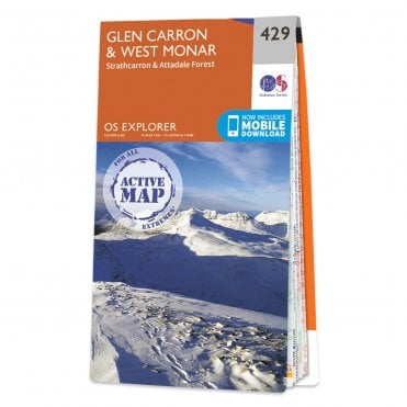 Ordnance Survey Explorer Active map 429 - Glen Carron & West Monar (Waterproof)