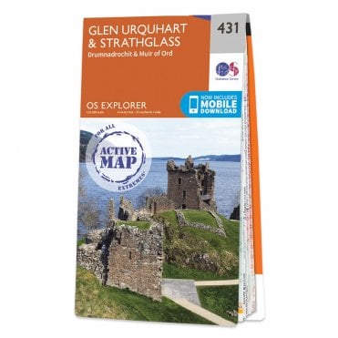 Ordnance Survey Explorer Active map 431 - Glen Urquhart & Strathglass (Waterproof)