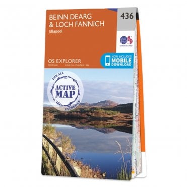 Ordnance Survey Explorer Active map 436 - Beinn Dearg & Loch Fannich (Waterproof)