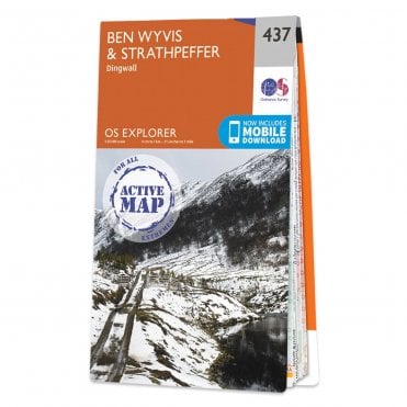 Ordnance Survey Explorer Active map 437 - Ben Wyvis & Strathpeffer (Waterproof)